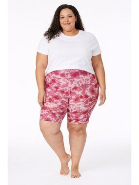 ✨ NWOT Kim Gravel Belle Pink Tie Dye Biker Shorts 4XP ✨